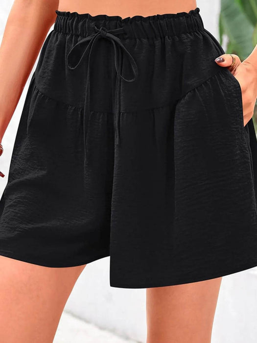 Full Size Casual Drawstring High Waist Relaxed Shorts Plus Size - Byyde