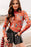 Printed Mock Neck Long Sleeve Bodysuit - Byyde