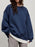 Round Neck Dropped Shoulder Long Sleeve Sweatshirt - Byyde