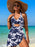 Cutout Printed Halter Neck One-Piece Swimwear - Byyde