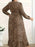 Plus Size Leopard Print Surplice Maxi Dress - Byyde