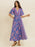 Printed Short Sleeve Midi Dress - Byyde