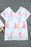 High-Low V-Neck Short Sleeve Blouse - Byyde