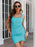 Ruched Square Neck Mini Tank Dress - Byyde