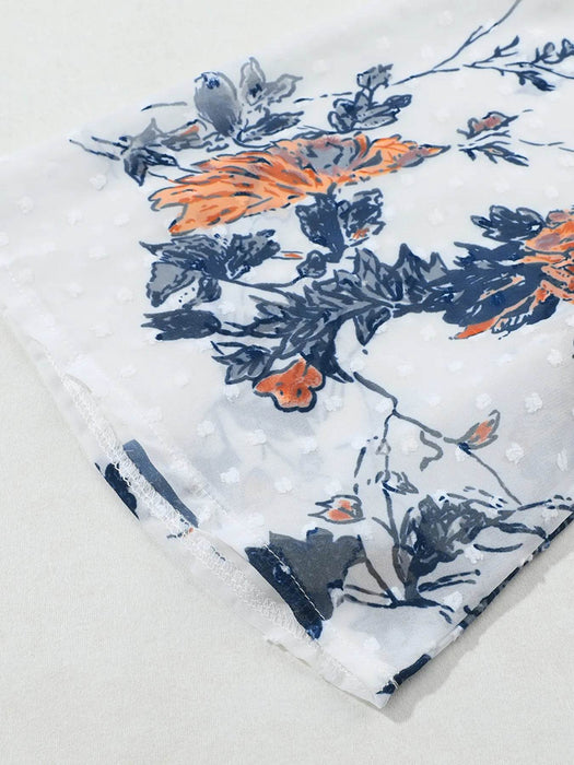 Floral Print Open Front Cover Up - Byyde