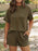 Full Size Ribbed Short Sleeve Top and Shorts Two-Piece Set Plus Size - Byyde