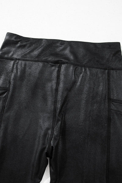 Pocketed V-Cut Waist Leggings - Byyde