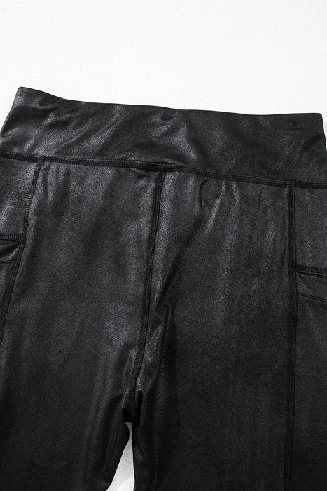 Pocketed V-Cut Waist Leggings - Byyde