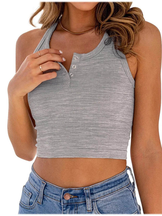 Full Size Ribbed Scoop Neck Cropped Tank Top Plus Size - Byyde