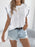 Openwork Round Neck Cap Sleeve Knit Top - Byyde