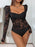 Perfee Sweetheart Neck Long Sleeve Lace Bodysuit - Byyde