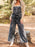 Vintage Washed Wide Leg Denim Overalls with Front Pockets - Byyde