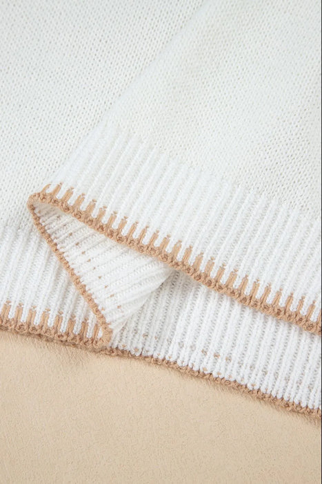 YEEHAW Stitch Edge Crew Neck Knit Top - Byyde