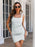 Ruched Square Neck Mini Tank Dress - Byyde
