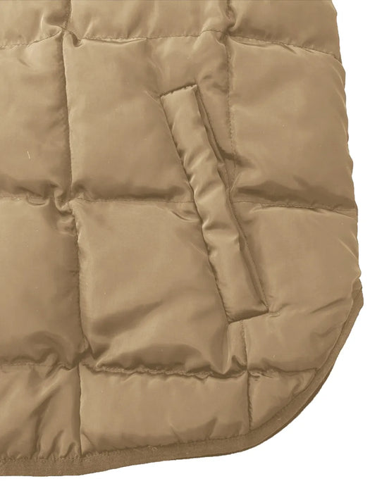 Pocketed Plaid Quilted Zip Up Winter Coat - Byyde