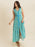 Slit Printed V-Neck Sleeveless Dress - Byyde