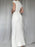 Ruched Slit Cap Sleeve Maxi Dress - Byyde