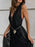 Lace Deep V-Neck Maxi Dress - Byyde