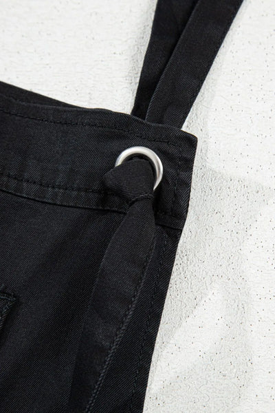 Square Neck Denim Overalls with Pockets - Byyde