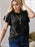 Ruffle Sleeve Round Neck Top - Byyde