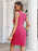 Ruched Square Neck Mini Tank Dress - Byyde