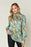 Double Take Full Size Printed Smocked Long Sleeve Blouse - Byyde