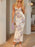 Floral Print Bodycon Maxi Dress with Spaghetti Straps - Byyde