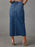 Raw Hem Front Slit Denim Midi Skirt - Byyde