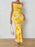 Tie-Dye Ruched Bodycon Mesh Cami Maxi Dress - Byyde