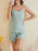 Lace-Trimmed Ribbed Cami and Shorts Lounge Set - Byyde
