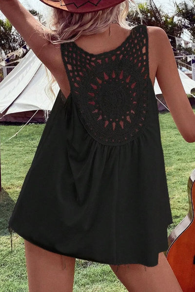 Openwork V-Neck Tank - Byyde