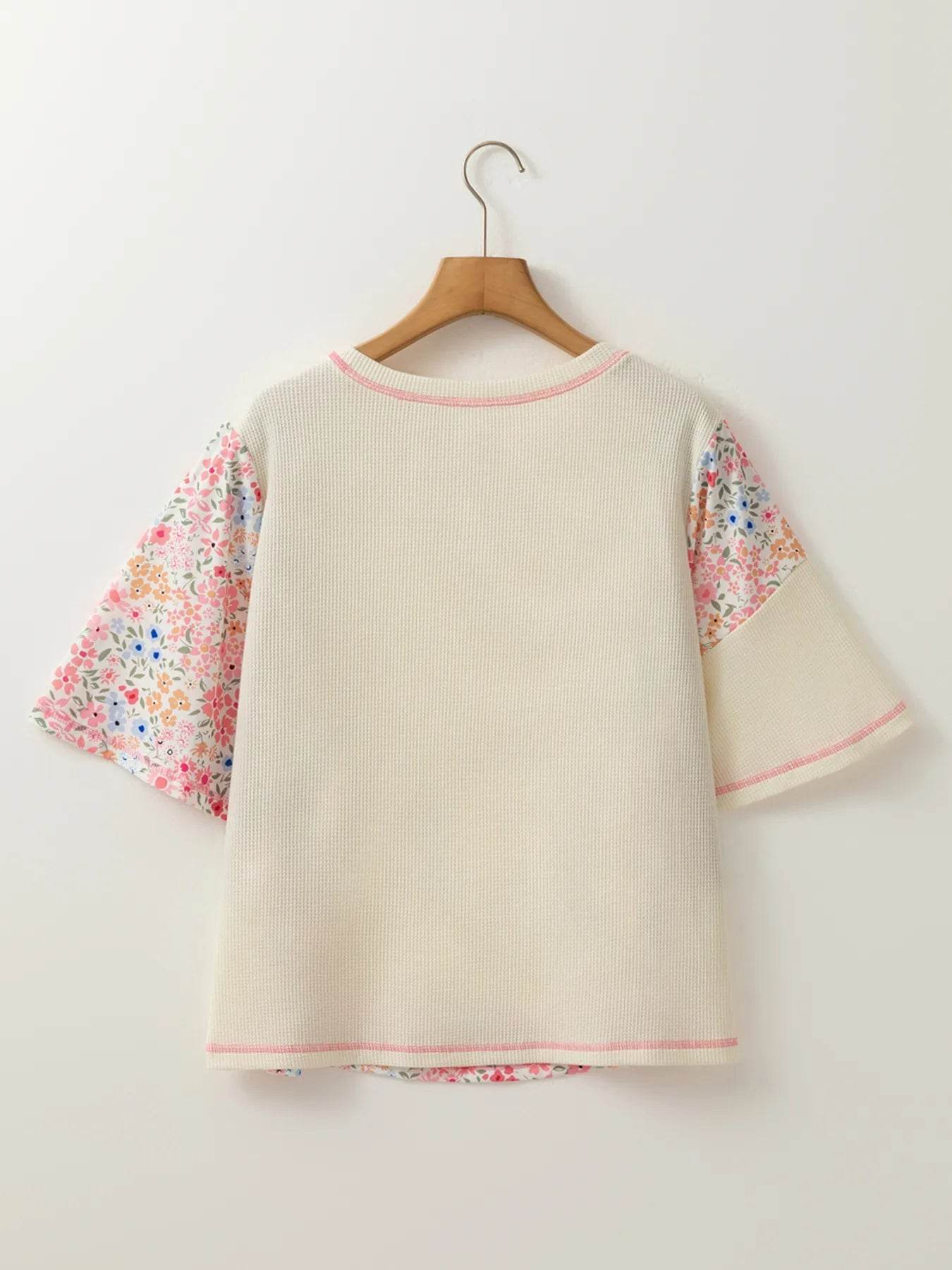 Floral Round Neck Relaxed Fit T-Shirt - Byyde