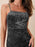 Asymmetrical Velvet Cami Dress with Ruffle Hem - Byyde