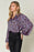 Double Take Full Size Printed Balloon Sleeve Shirt - Byyde