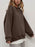 Round Neck Dropped Shoulder Long Sleeve Sweatshirt - Byyde