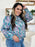 Double Take Full Size Printed Smocked Long Sleeve Blouse - Byyde