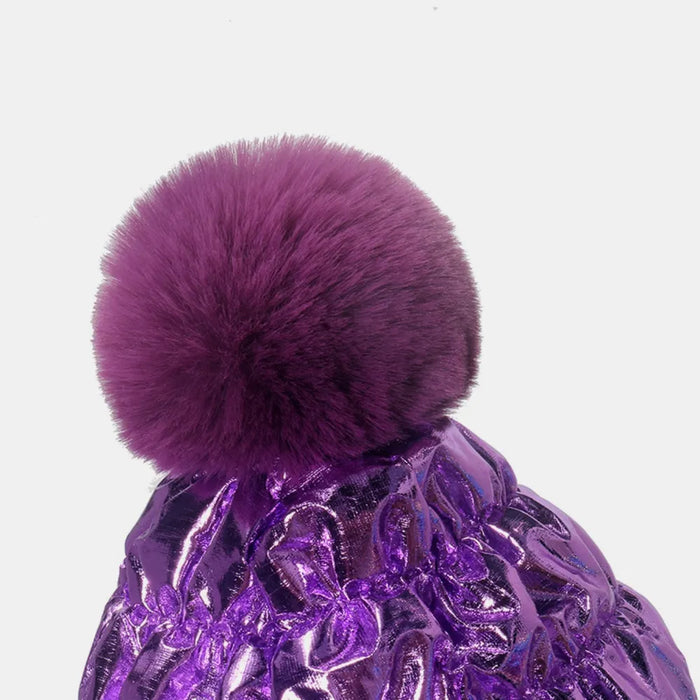 Thermal Knit Hat with Pompom - Byyde