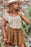 Openwork Ruffled Scoop Neck Knit Top - Byyde