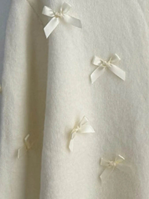 Bow Button Up Long Sleeve Cardigan - Byyde