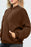 Half Zip Drop Shoulder Long Sleeve Sweatshirt - Byyde