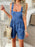 Devine Flower Wide Strap Overalls with Pockets - Byyde