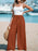 Full Size Drawstring Waist Wide Leg Pants Plus Size - Byyde