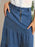 Tiered Maxi Denim Skirt with Zipper Detail - Byyde