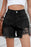 Distressed Fringe Denim Shorts - Byyde