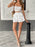 3D Flower Applique High-Waisted Shorts - Byyde