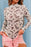 Printed Mock Neck Long Sleeve Bodysuit - Byyde