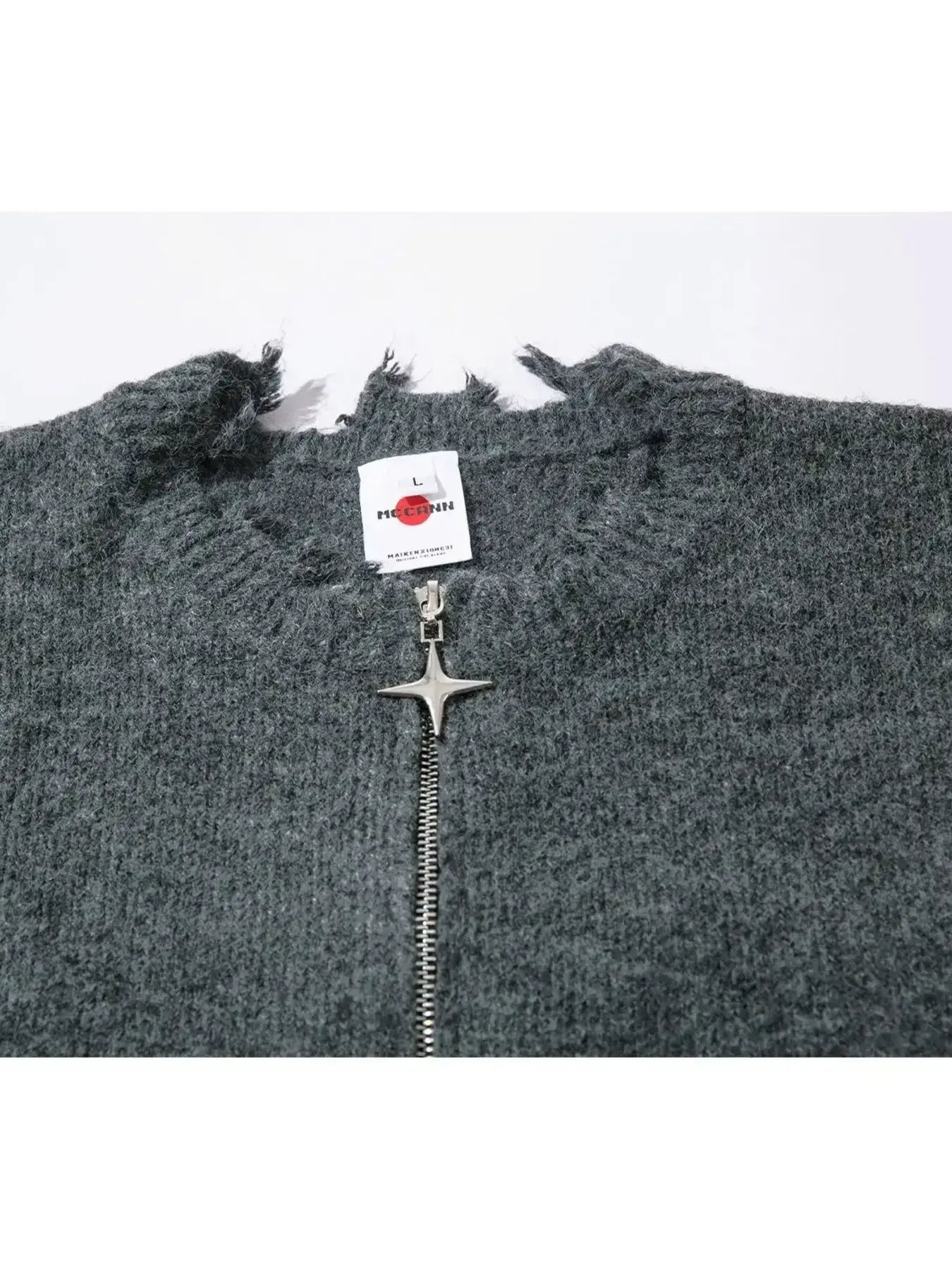 Men's Distressed Hem Half-Zip Sweater - Byyde