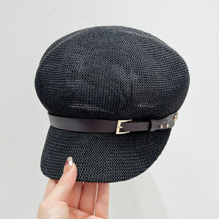 Straw Woven Buckle Hat - Byyde