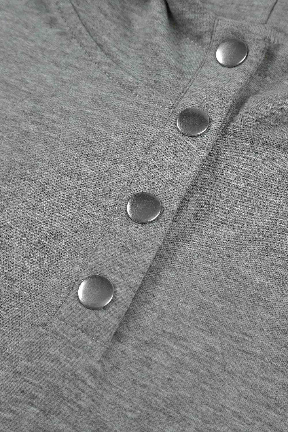 Drawstring Quarter Snap Cap Sleeve Hoodie - Byyde