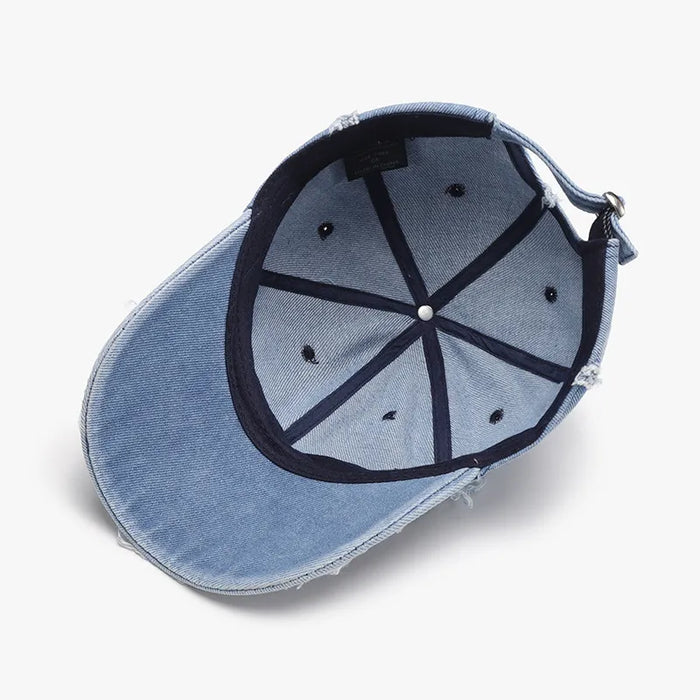 Raw Hem Cotton Baseball Cap - Byyde